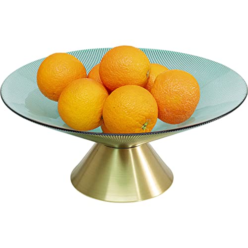 kare-design-schale-birdie-deko-schale-35-cm-glas-gr-n-gold-mit-messingfu image 7