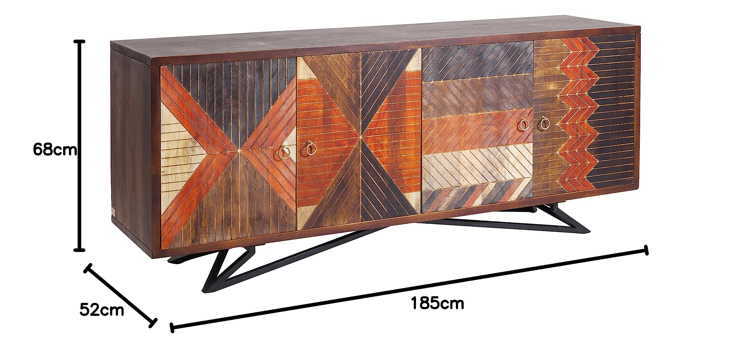 kare-design-sideboard-tomahawk-75x177x45-cm-mango-massivholz-muster image 3