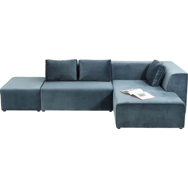 kare-design-infinity-velvet-ecksofa-ocean-rechts-samt-blau image 1