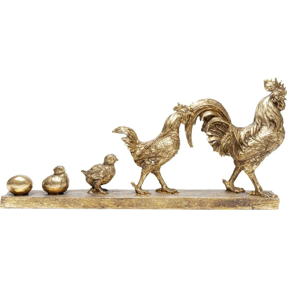 kare-design-deko-objekt-chicken-evolution-gold-27-5x57-5x11-cm image 1