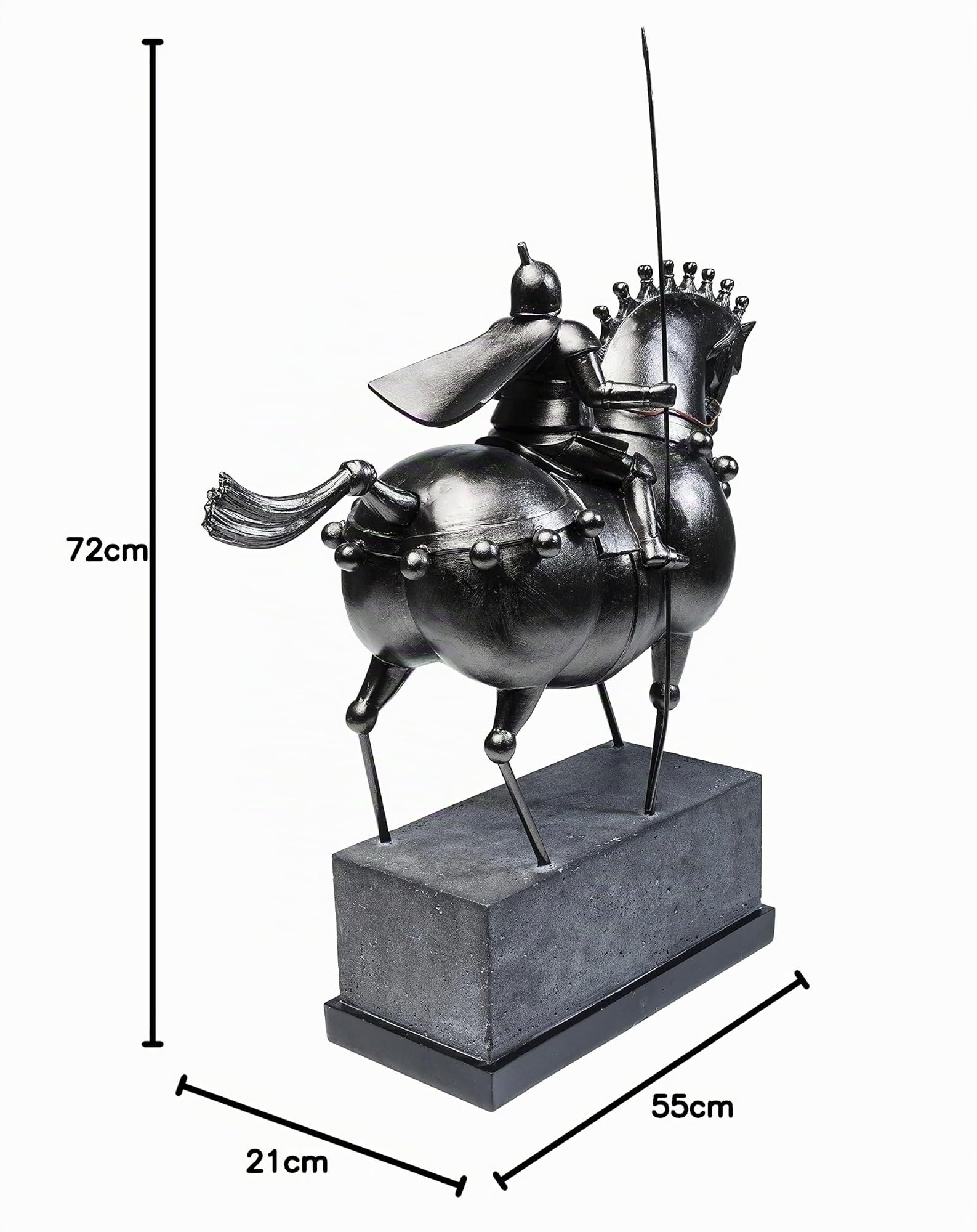 kare-design-black-knight-deko-figur-ritter-schwarz-70x54x20-cm image 6