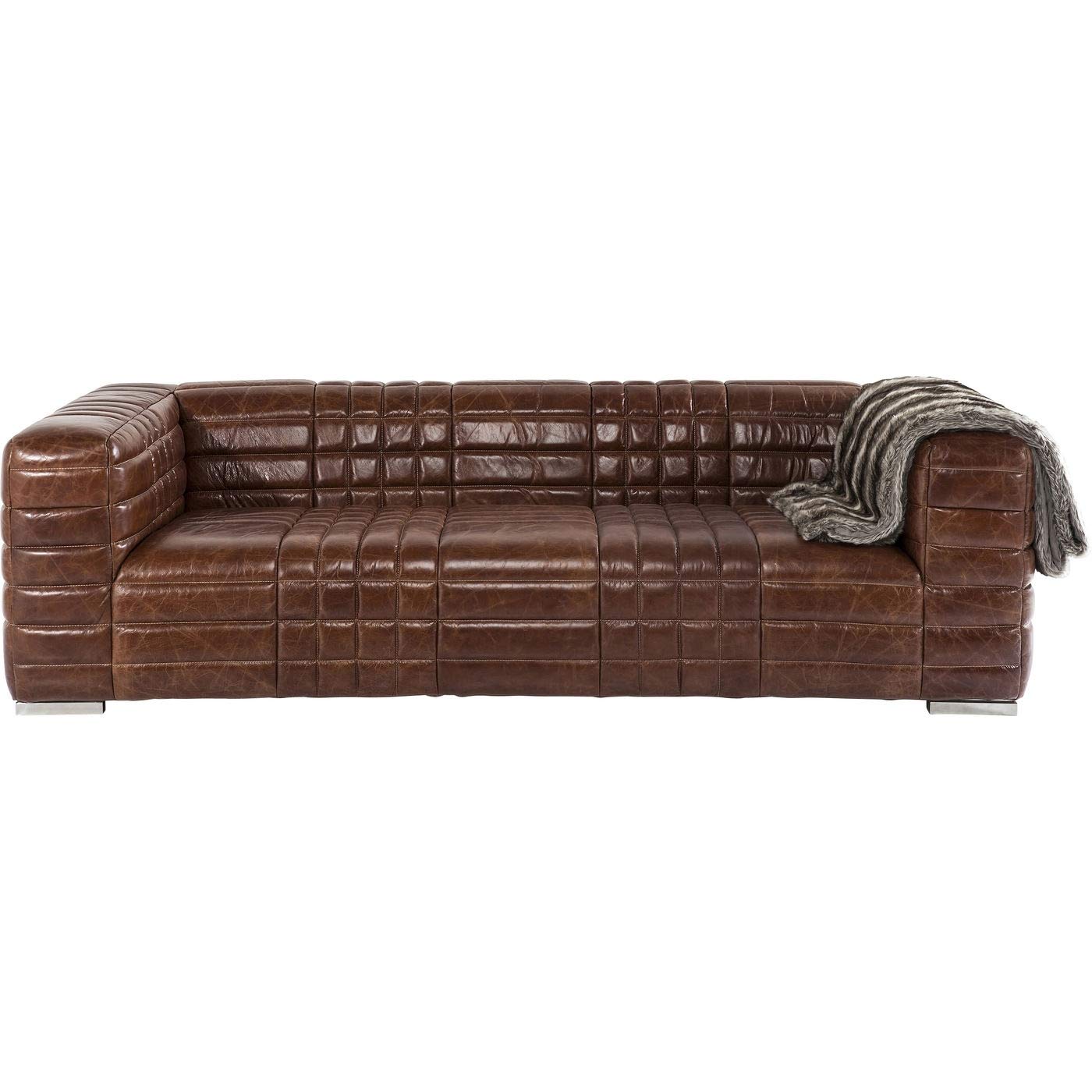 kare-design-square-dance-3-sitzer-ledersofa-braun-234-cm-echtleder image 2