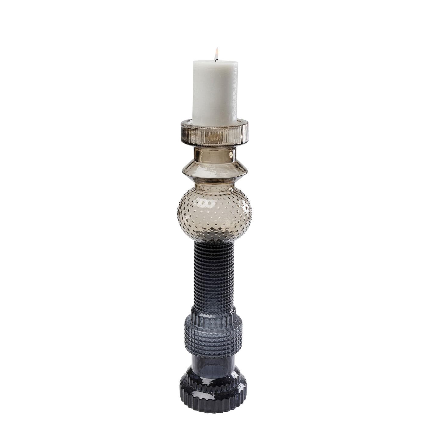 kare-design-kerzenst-nder-marvelous-duo-braun-grau-glas-49-cm image 2