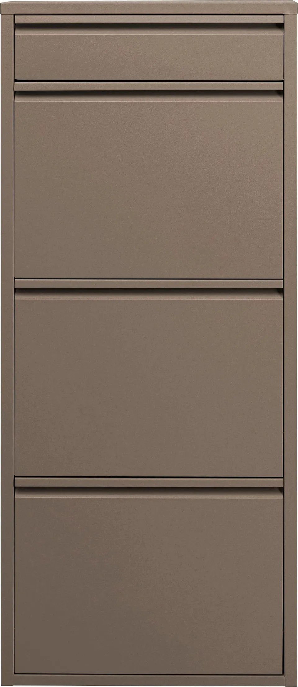 kare-design-caruso-3-1-schuhschrank-taupe-schmal-119x50x15-cm image 1