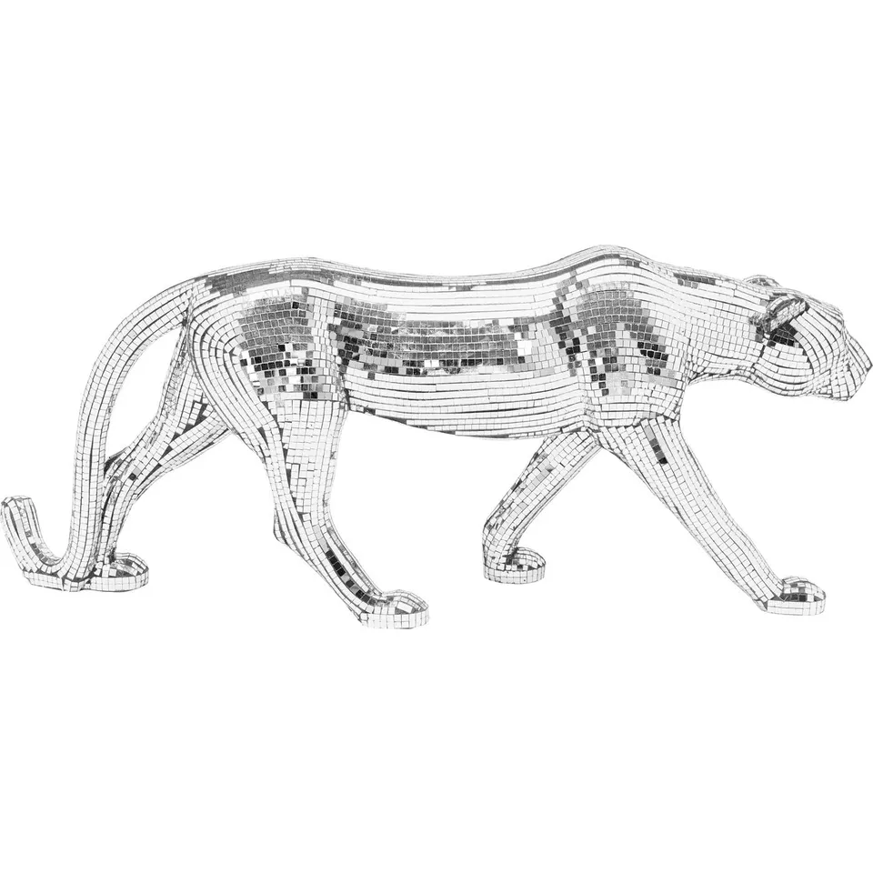 kare-design-mosaic-walking-leopard-deko-figur-spiegel-mosaik-32-cm image 1