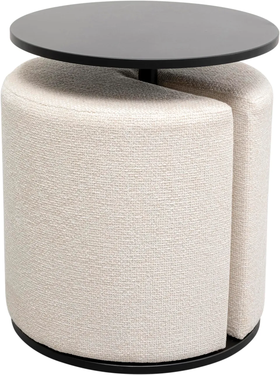 kare-design-better-together-beistelltisch-mit-hocker-2-teilig-creme-schwarz-53x4 image 1