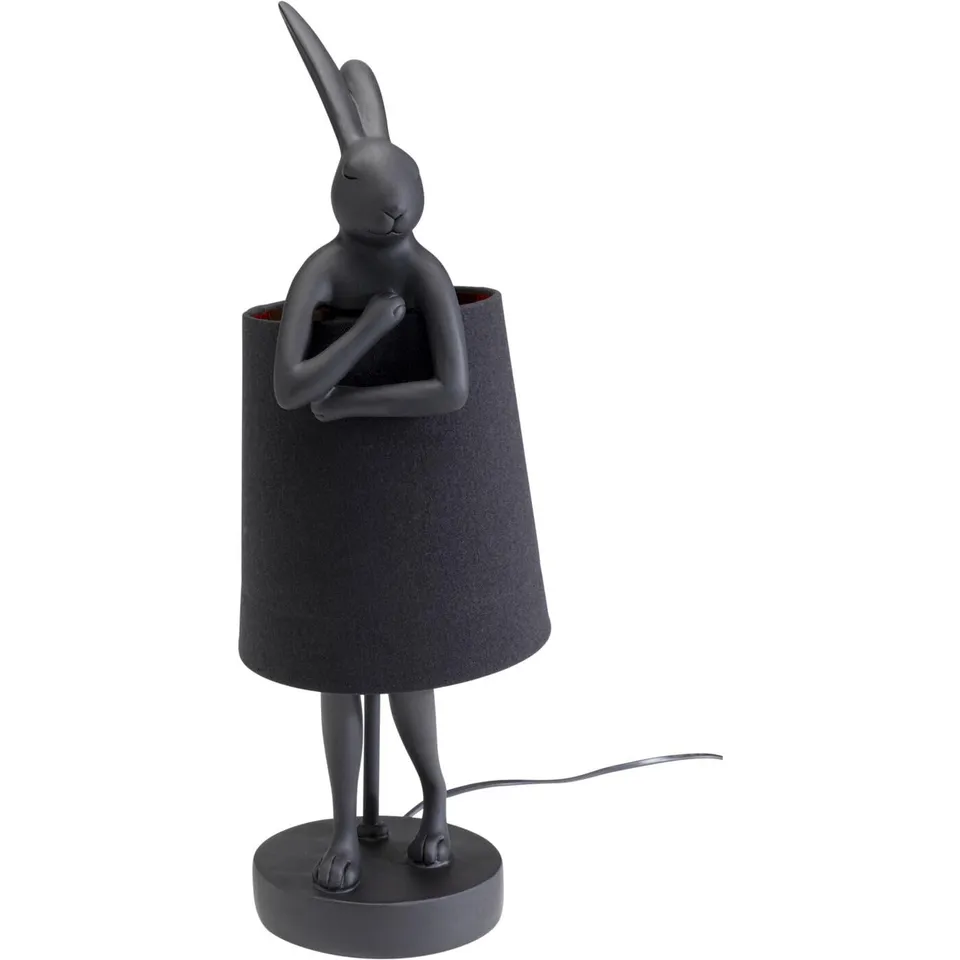 kare-design-tischlampe-animal-rabbit-matt-schwarz-50-cm image 1
