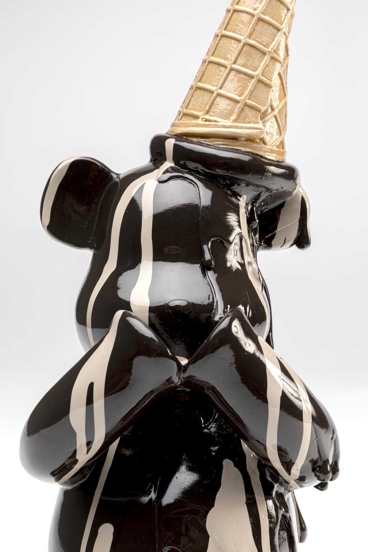 kare-design-deko-figur-sitting-gelato-bear-b-r-schwarz-37-cm image 2