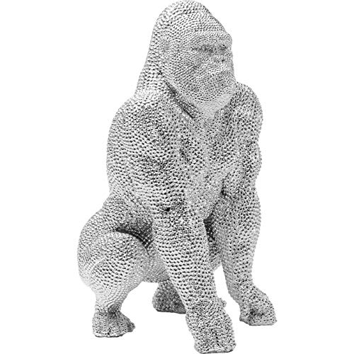 kare-design-shiny-gorilla-deko-figur-silber-46x28x28-cm image 6