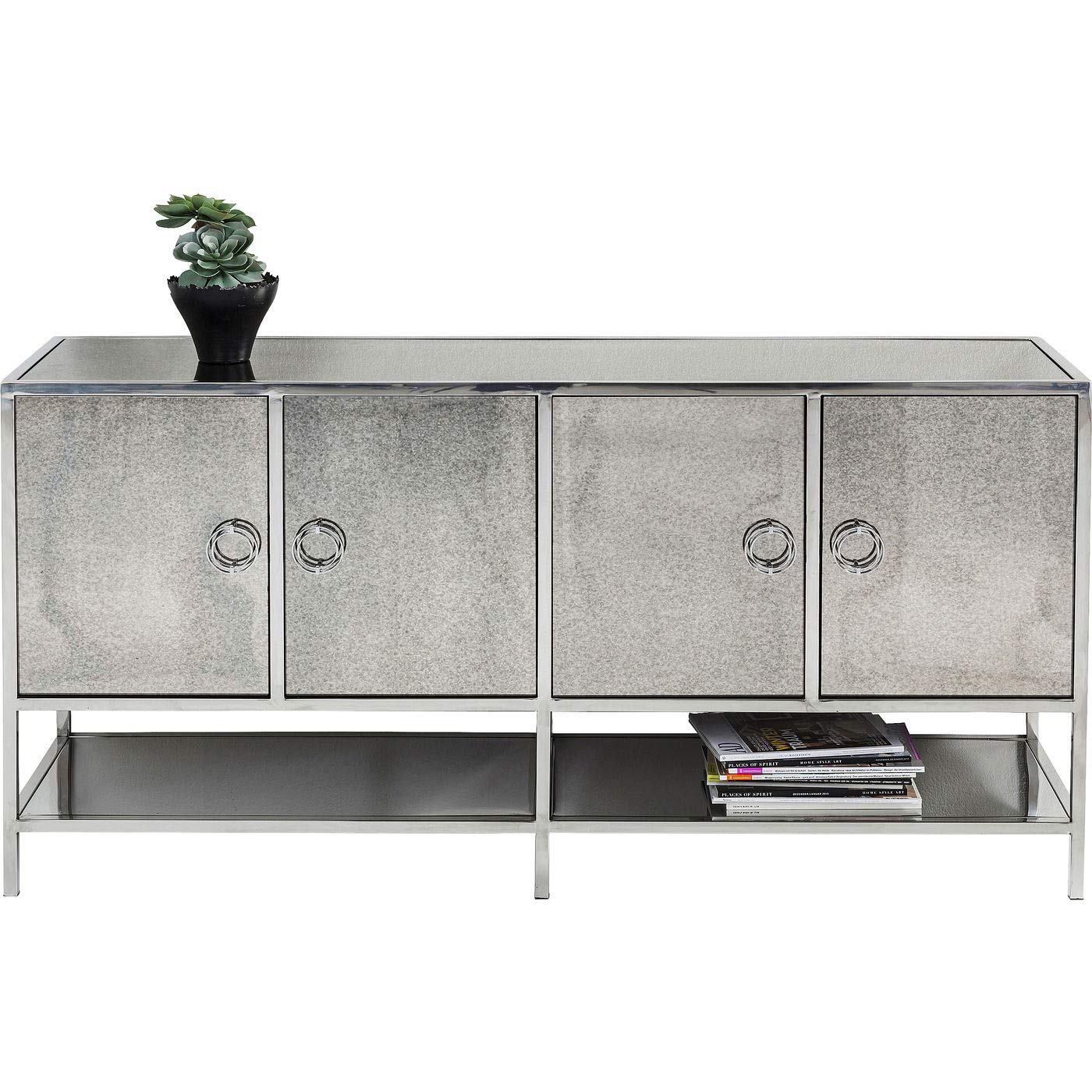 kare-design-sideboard-moonscape-silber-spiegelglas-80x155-5x42-cm image 1