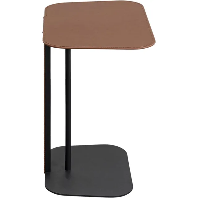 kare-design-beistelltisch-hedi-schwarz-braun-lederoptik-55-cm image 1