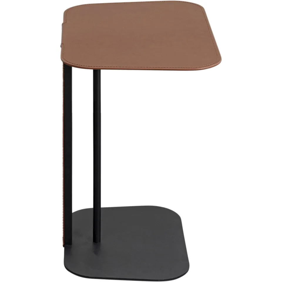 kare-design-beistelltisch-hedi-schwarz-braun-lederoptik-55-cm image 1