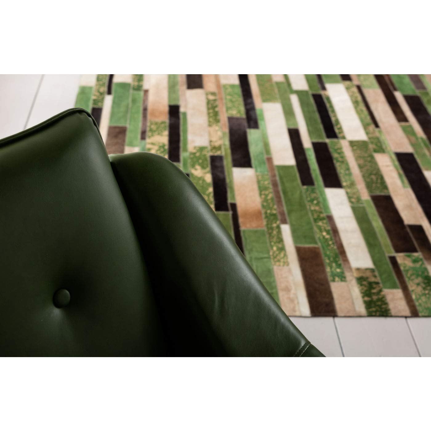 kare-design-teppich-brick-240-x-170-cm-kuhfell-l-ufer-patchwork-gr-n-braun image 4