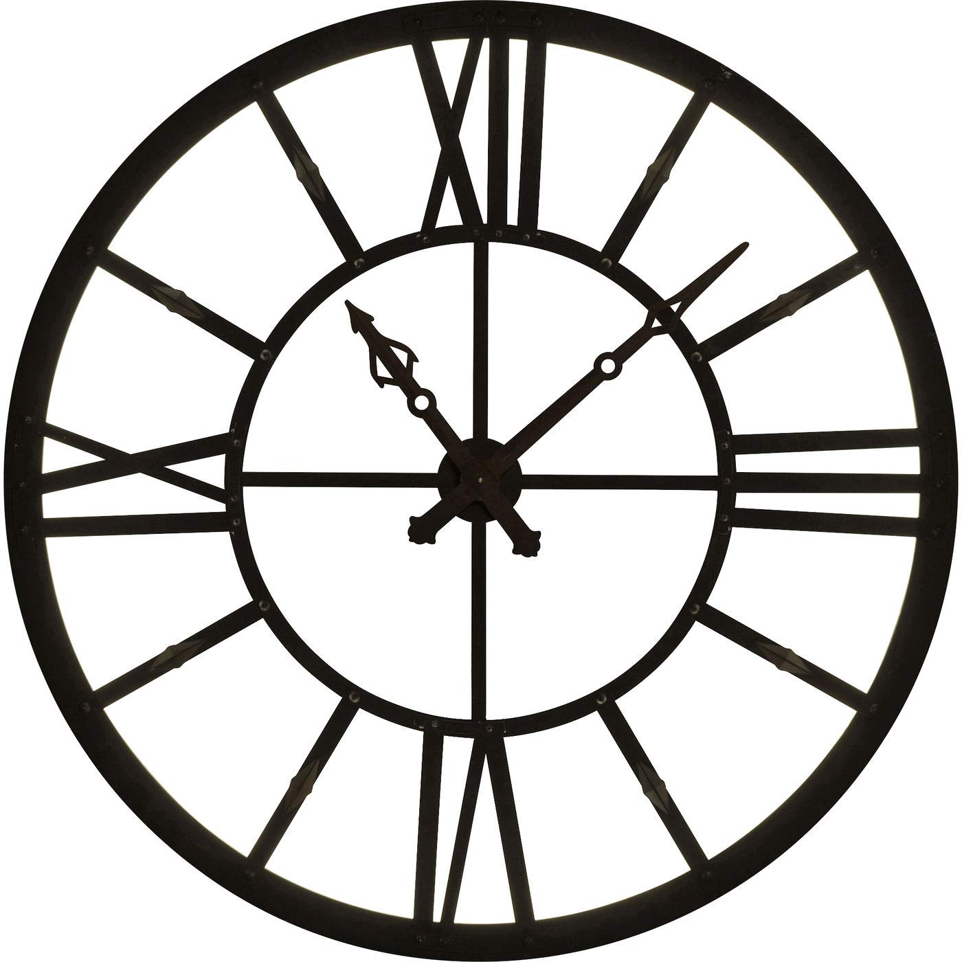 kare-design-wanduhr-factory-led-xxl-vintage-industrie-uhr-braun-121x121x8-5-cm image 2
