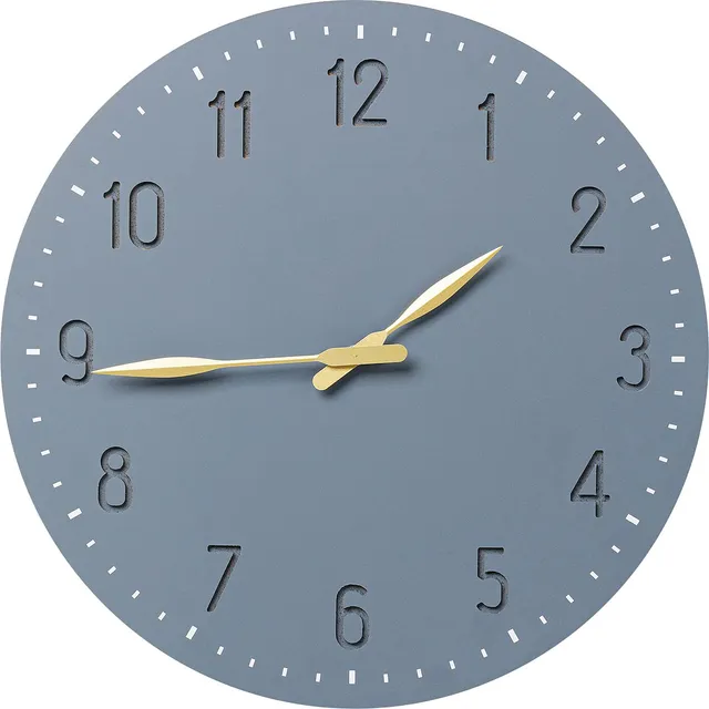 kare-design-mailo-wanduhr-grau-gold-50-cm image 1