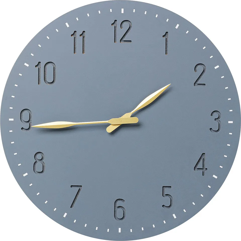 kare-design-mailo-wanduhr-grau-gold-50-cm image 1