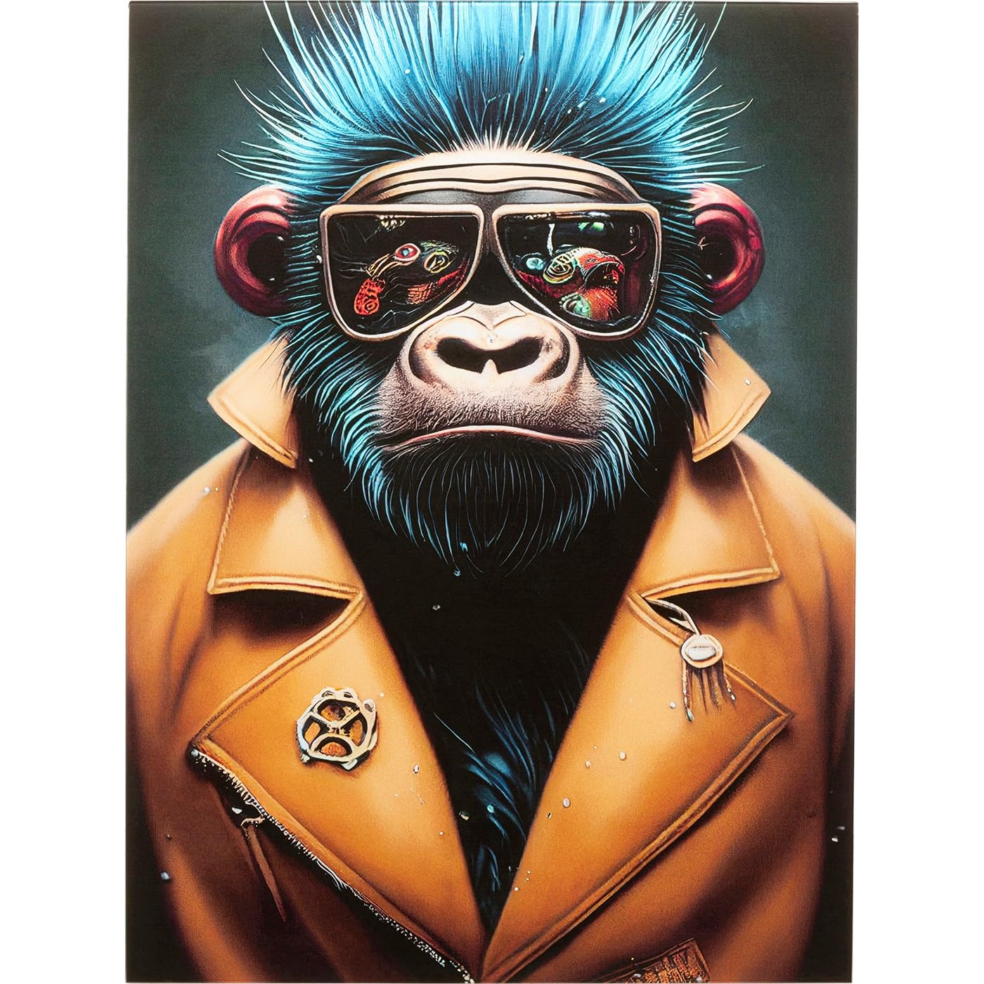 kare-design-wandbild-fashion-dog-bunt-80x60-cm-glasbild-esg-sicherheitsglas image 6
