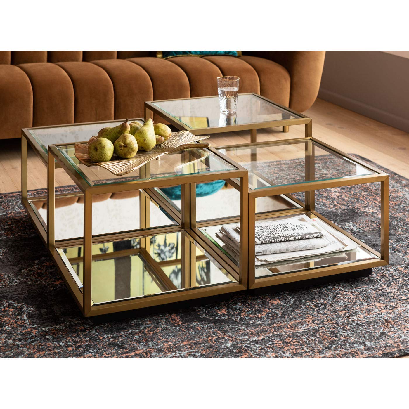 kare-design-couchtisch-luigi-4er-set-gold-quadratisch image 5
