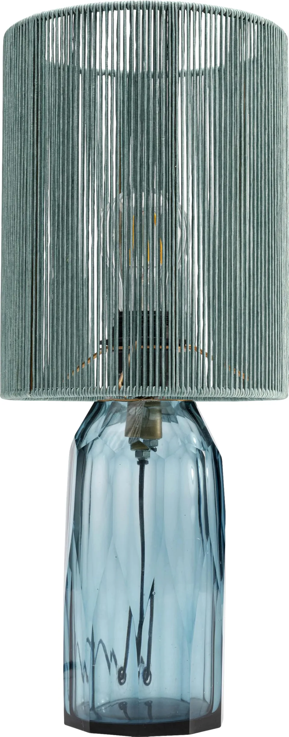kare-design-tischlampe-vecchio-blau-glas-42x18x18-cm image 1