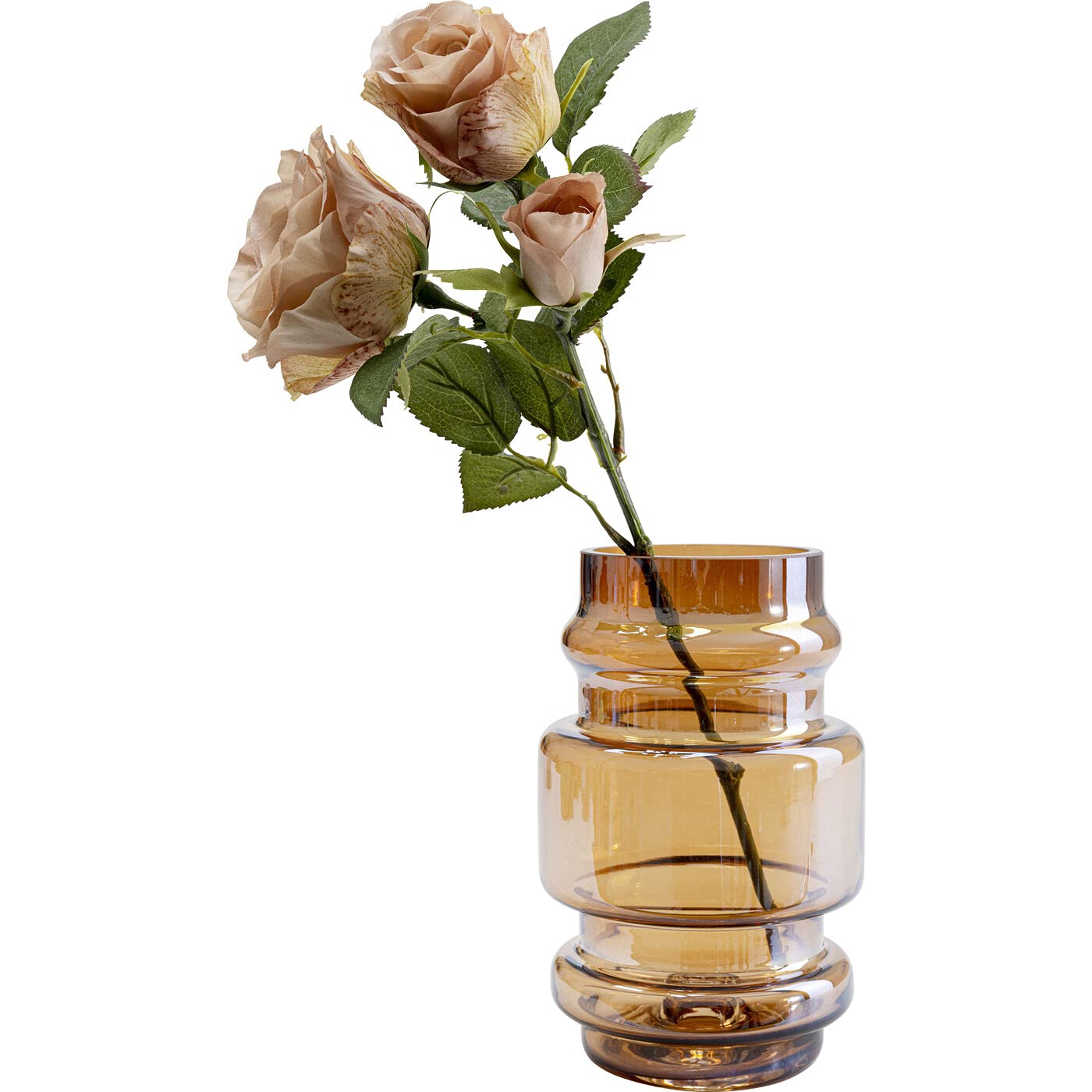 kare-design-vase-glossy-blumenvase-tischvase-braun-h-he-19-cm-glas image 3