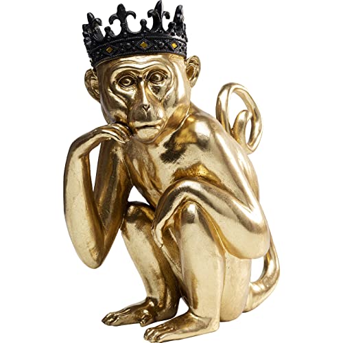 kare-design-deko-figur-king-lui-gold-affe-tierfigur-35-cm-polyresin-gold-schwarz image 6