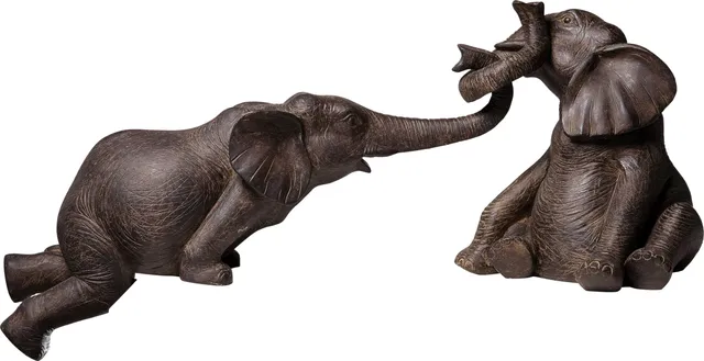 kare-design-elefant-zirkus-deko-figur-2er-set-schwarz-braun image 1