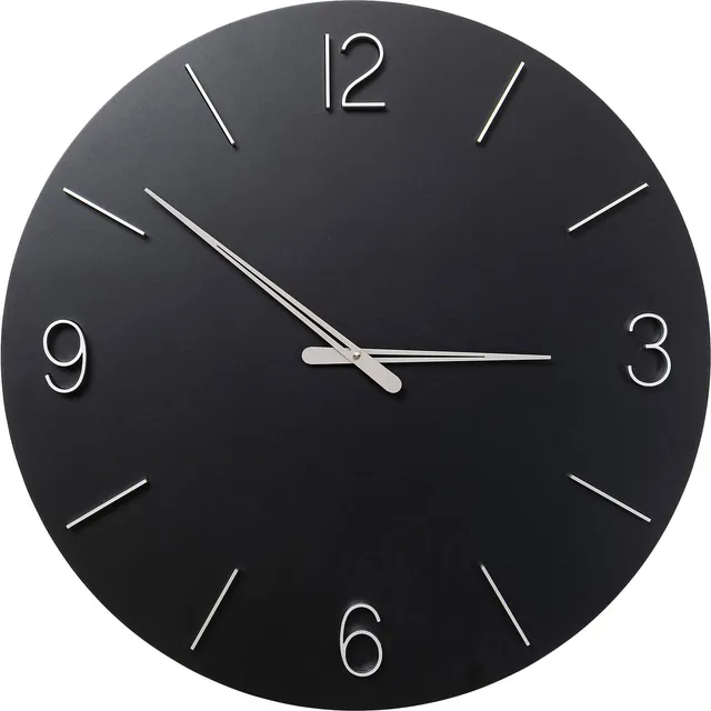 kare-design-oscar-wanduhr-60-cm-schwarz-quarzwerk-metall image 1