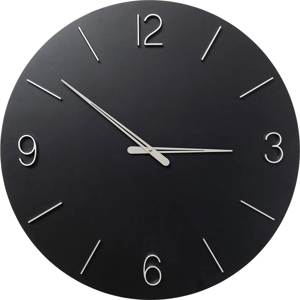 kare-design-oscar-wanduhr-60-cm-schwarz-quarzwerk-metall image 1