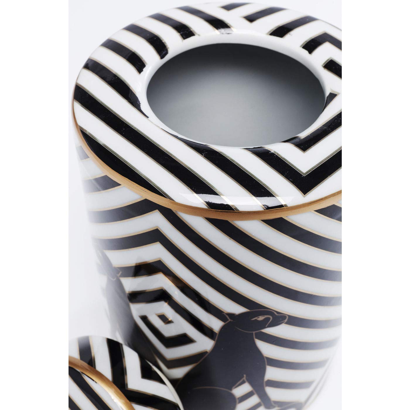 kare-design-deko-gef-panther-schwarz-wei-25-cm-keramik-vase-art-d-co image 5