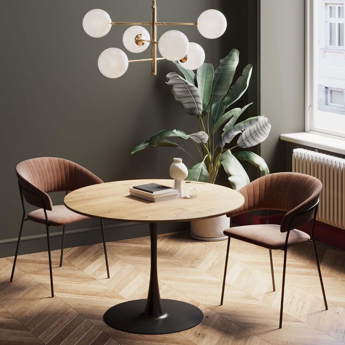 kare-design-schickeria-esstisch-rund-eiche-110-cm-schwarz image 2