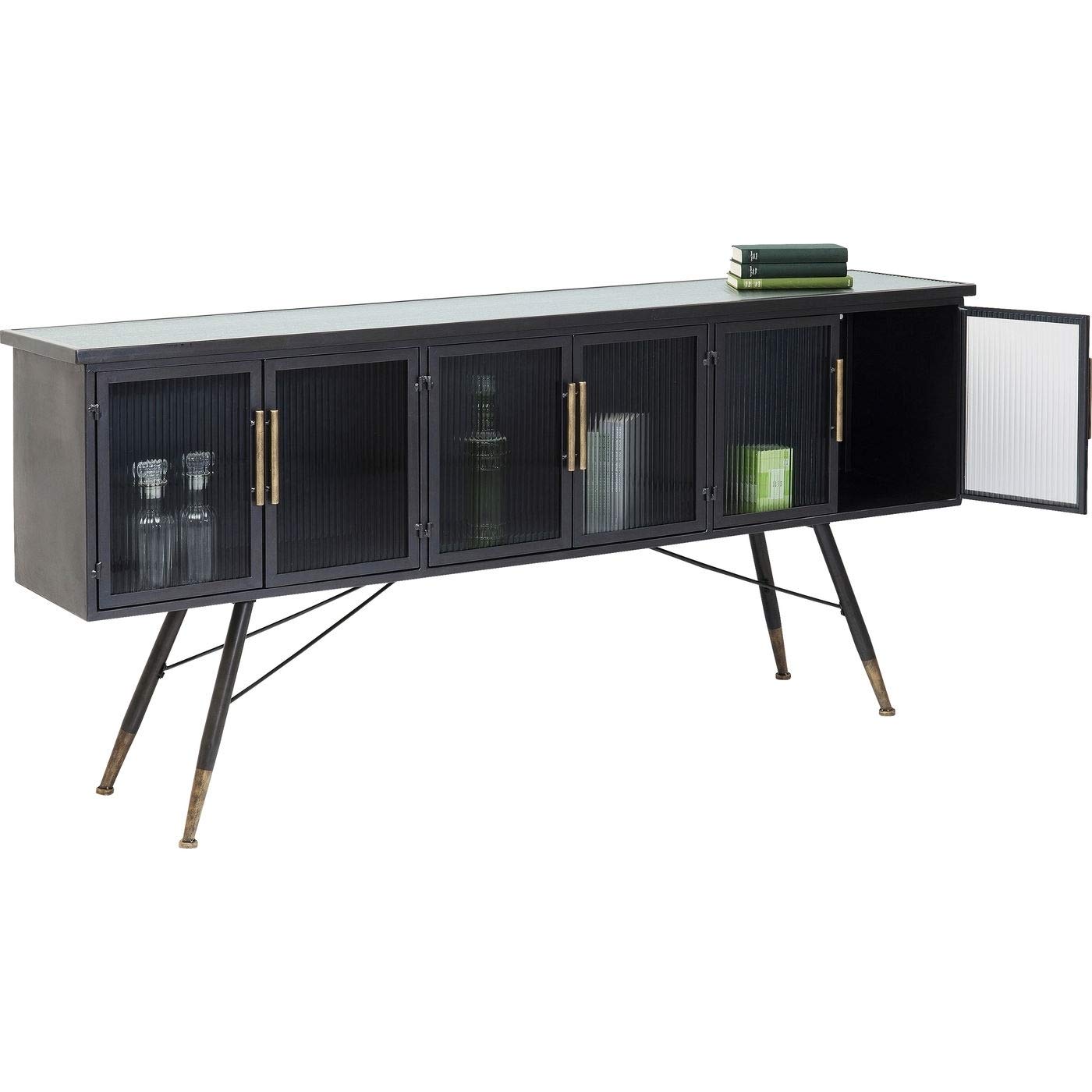 kare-design-la-gomera-sideboard-6-t-ren-180cm-tv-board-kommode-aus-stahl-und-gla image 7