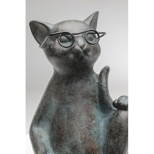 kare-design-deko-figur-cats-life-grau-schwarz-28x12x6-cm image 8