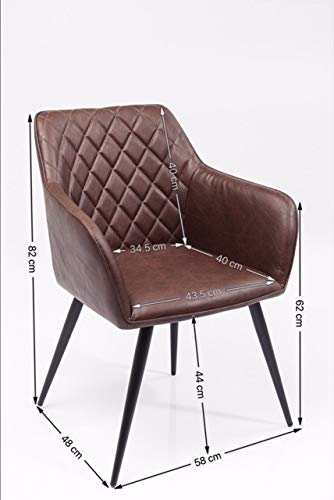 kare-design-armlehnstuhl-san-remo-braun-kunstleder-79x59x61-cm image 8