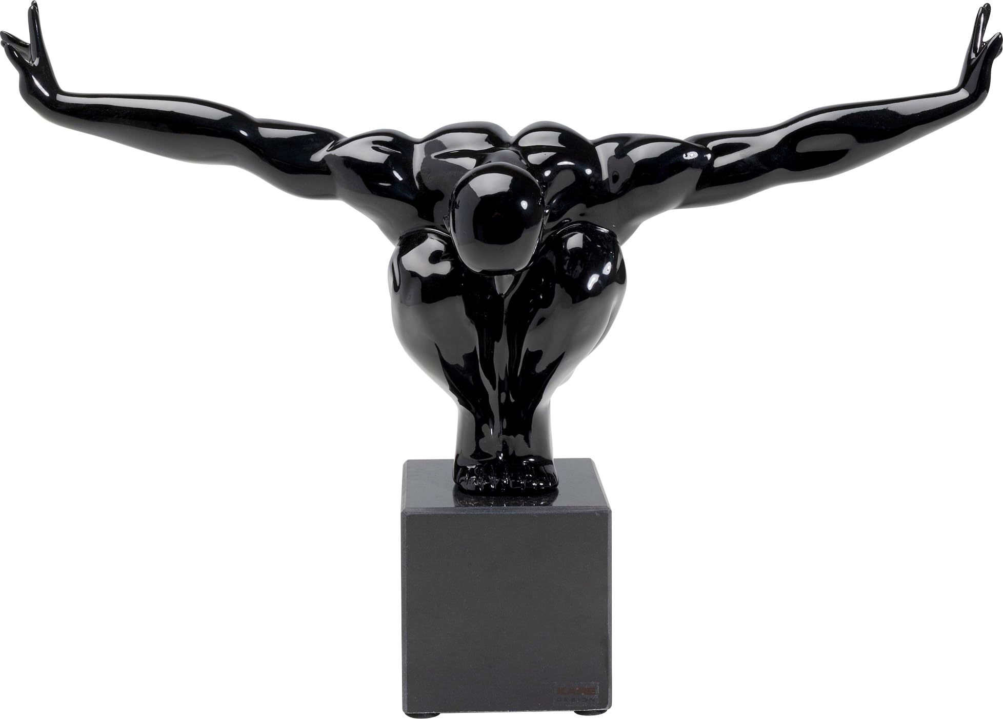 kare-design-deko-objekt-athlet-bronze-skulptur-mit-marmorsockel-52x75x23-cm image 6