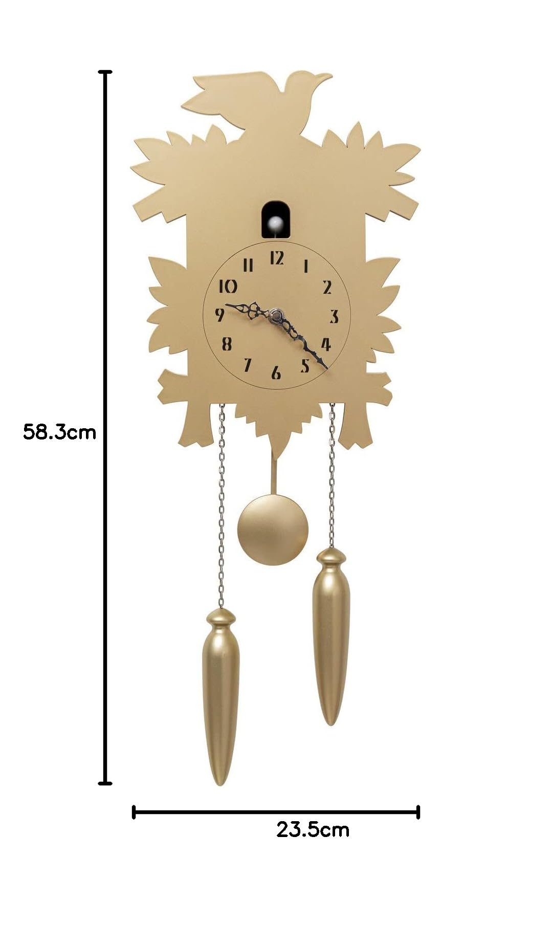 kare-design-wanduhr-cuckoo-bird-matt-gold-58-3x23-5x6-cm image 4