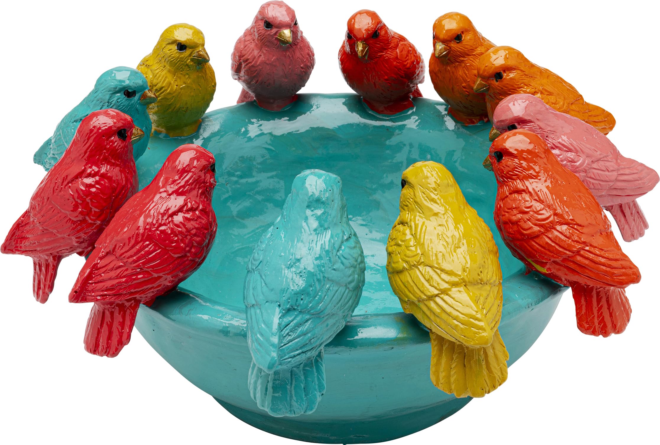 kare-design-deko-schale-birds-mehrfarbig-handbemalte-obstschale-14x28x28-cm image 1