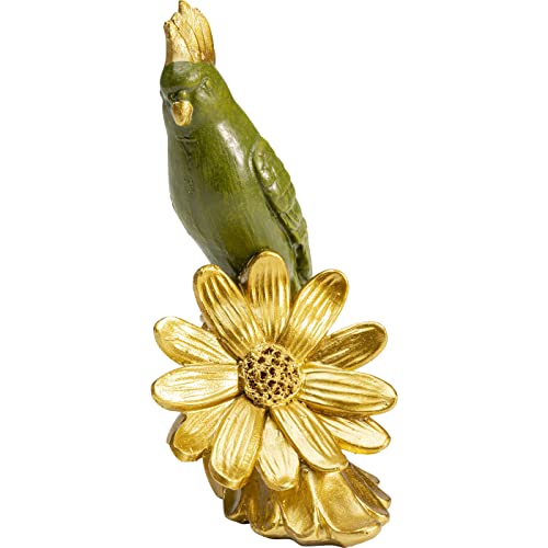 kare-design-flower-parrot-deko-figur-gold-gr-n-13x13x8-cm image 7
