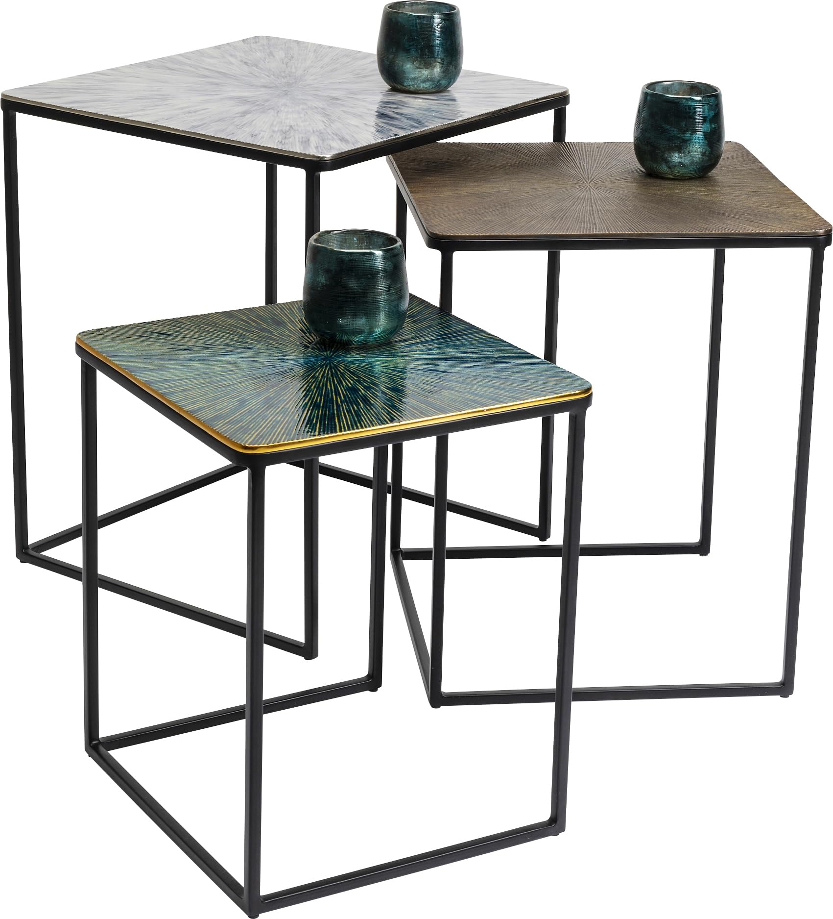 kare-design-beistelltisch-ray-square-3er-set-quadratisch-schwarz-58x48x48-cm image 4