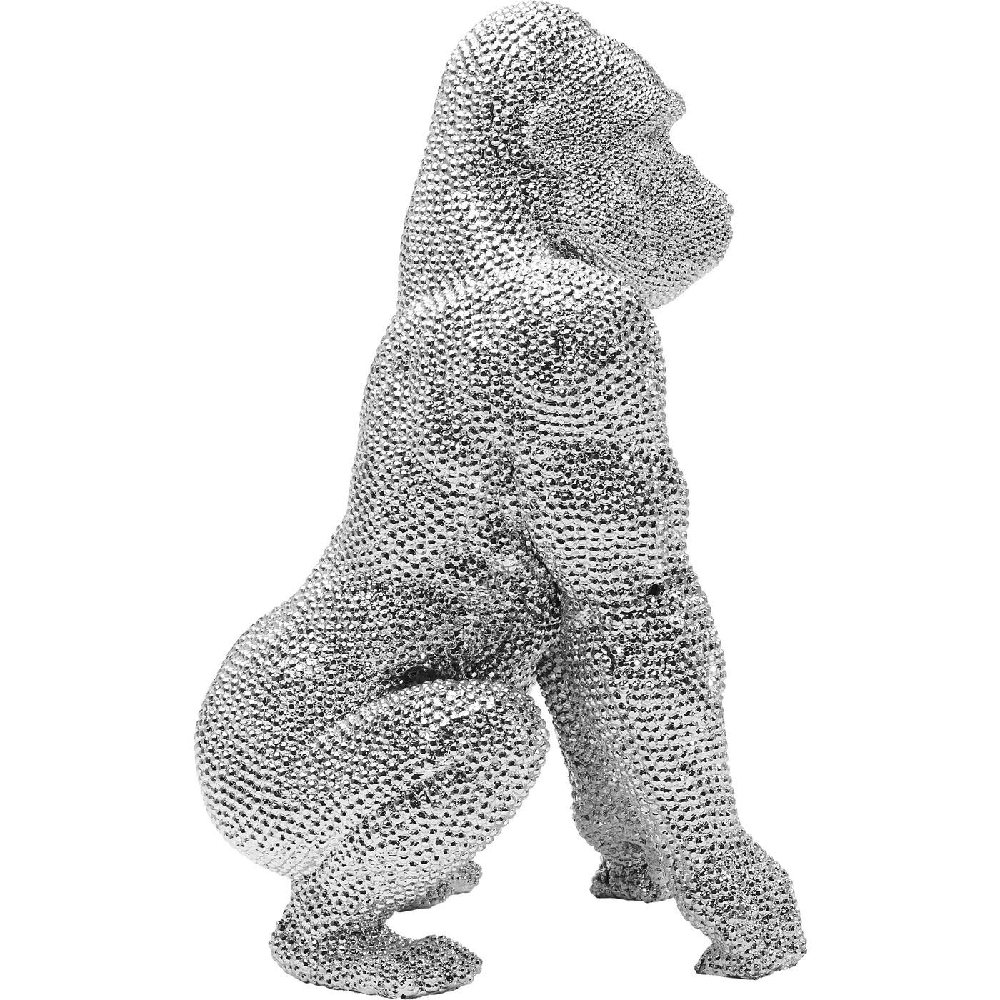 kare-design-shiny-gorilla-deko-figur-silber-46x28x28-cm image 4