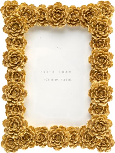 kare-design-bilderrahmen-blumen-gold-fotorahmen-10x15-cm-rechteckig image 6