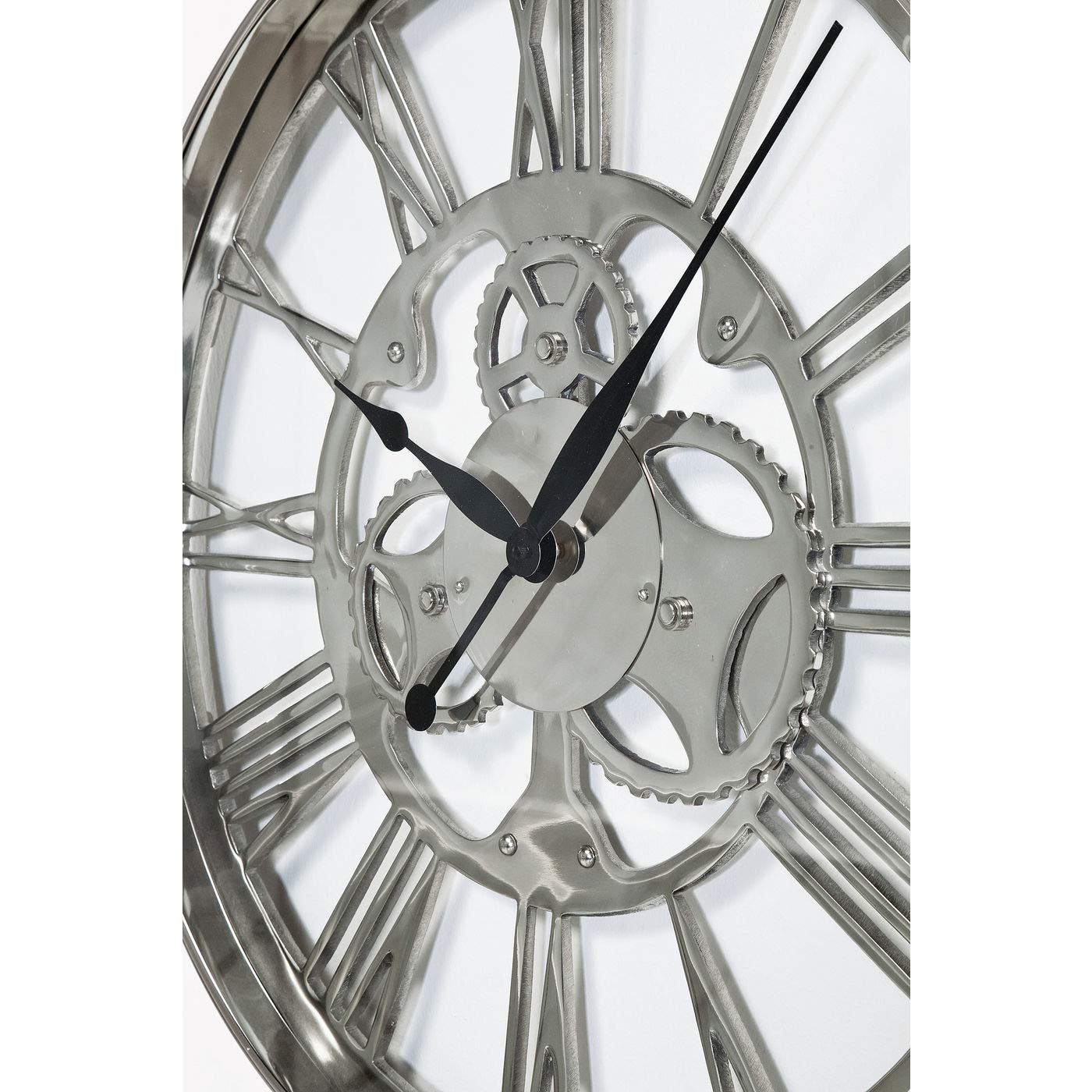 kare-design-wanduhr-gear-silber-60-cm-aluminium-quarzuhr image 4