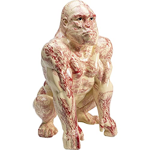 kare-design-deko-figur-watching-gorilla-tattoo-45-cm-creme-wei image 6