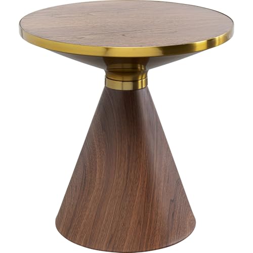kare-design-beistelltisch-cono-braun-gold-50-cm-walnussholz image 6