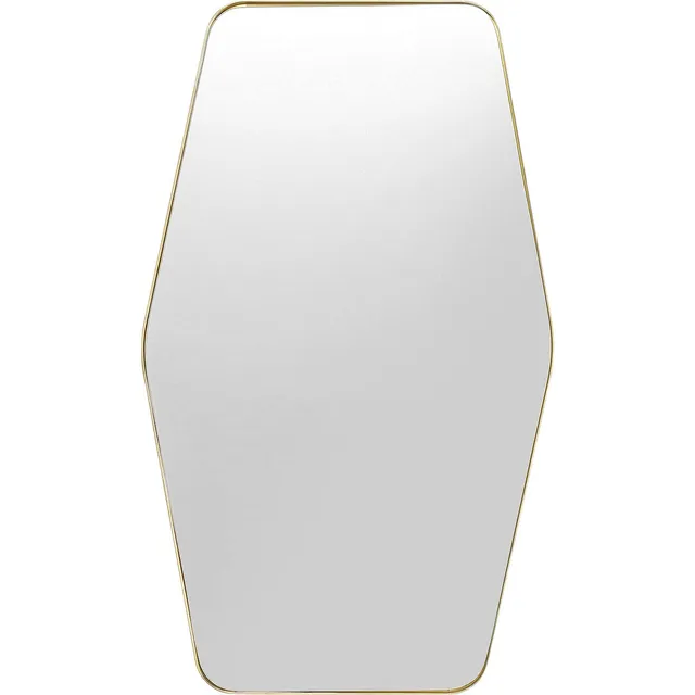 kare-design-spiegel-shape-hexagon-brass-wandspiegel-sechseckig-gold image 1