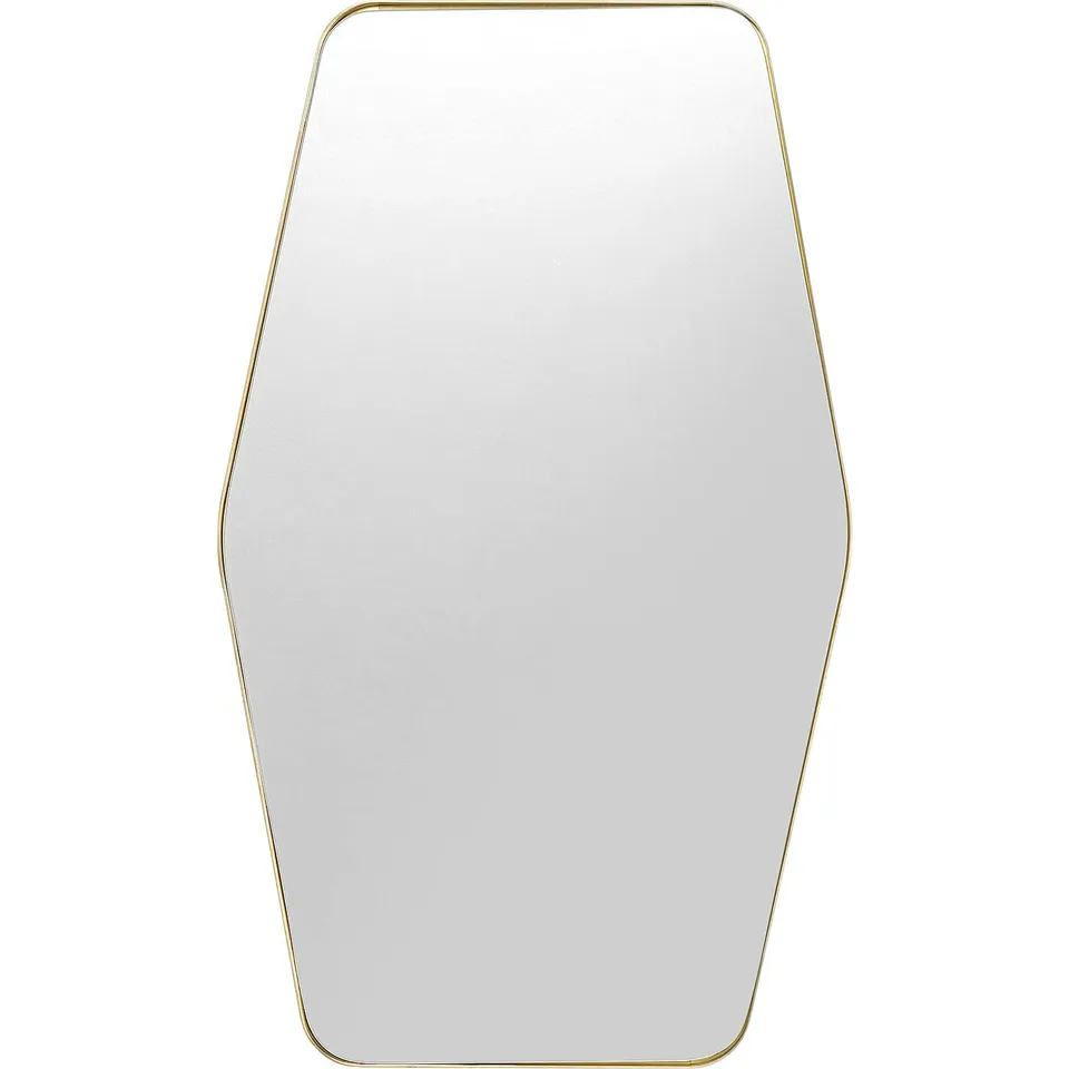 kare-design-spiegel-shape-hexagon-brass-wandspiegel-sechseckig-gold image 1