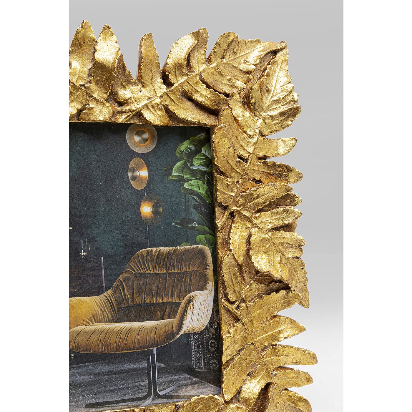 kare-design-leaves-bilderrahmen-gold-10x15-cm-pflanzen-motiv image 5
