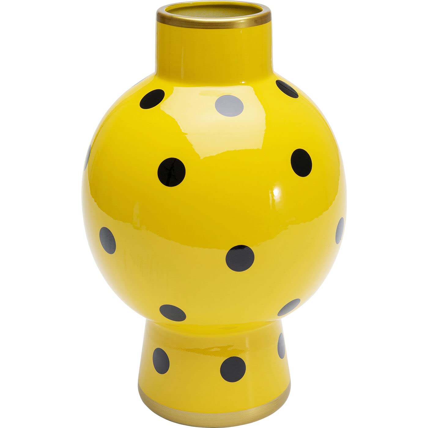 kare-design-deko-vase-merina-28-cm-gelbe-blumenvase-tischvase image 2