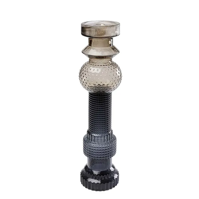 kare-design-kerzenst-nder-marvelous-duo-braun-grau-glas-49-cm image 1