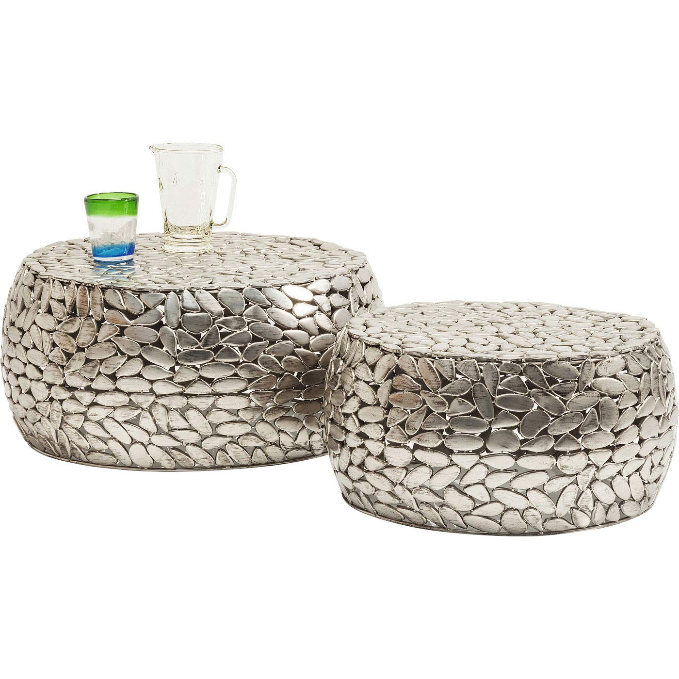 kare-design-pebbles-deluxe-couchtisch-2er-set-silber-rund image 5
