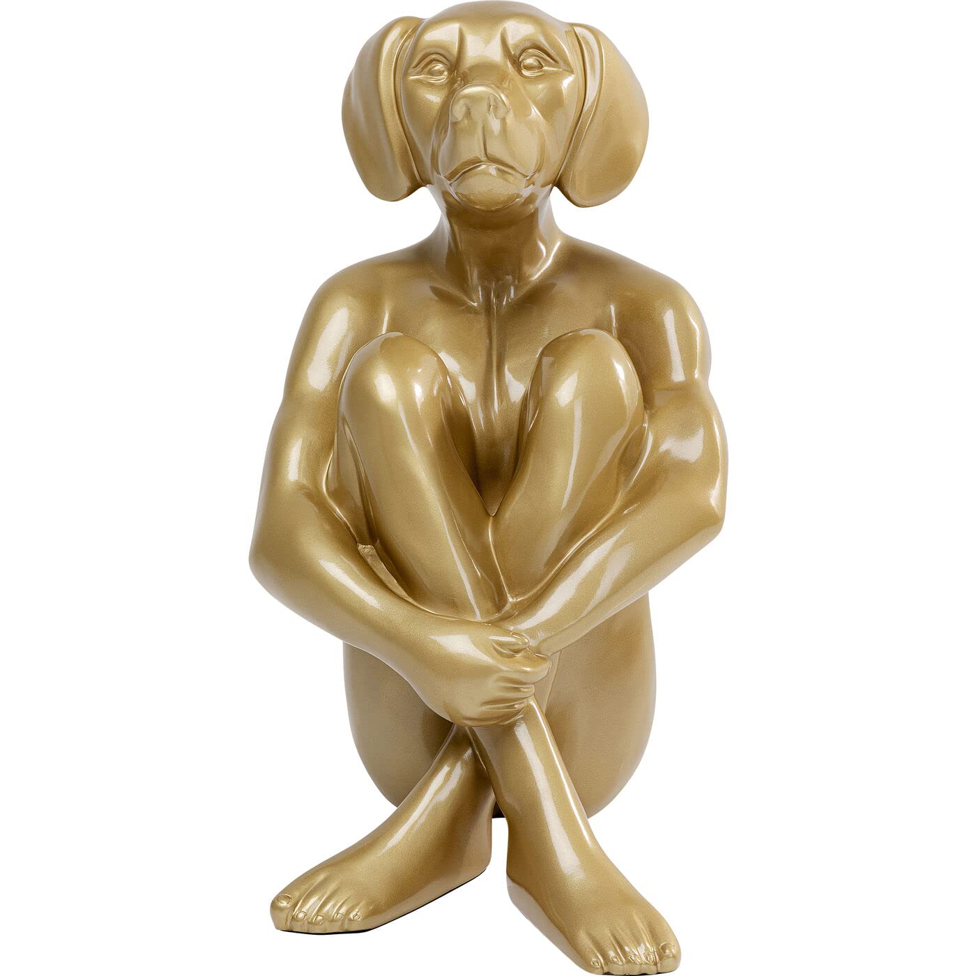 kare-design-deko-objekt-sitting-dog-gold-80-cm image 1